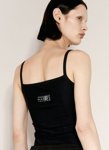 MM6 Maison Margiela Square-Neck Bodysuit Black mmm0255014