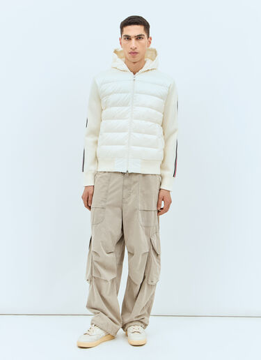 Moncler Padded Zip-Up Cardigan Cream mon0157022