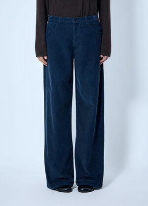 The Row Eglitta Straight Fit Pants Blue row0266005