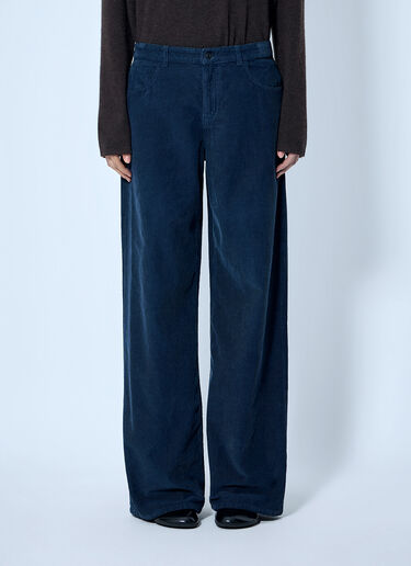 The Row Eglitta Straight Fit Pants Blue row0266005