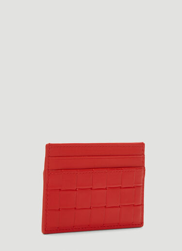 Bottega Veneta Embossed Leather Card Holder Red bov0143034