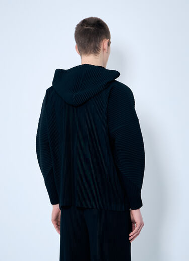 Homme Plissé Issey Miyake Pleated Hooded Sweatshirt Black hmp0159010