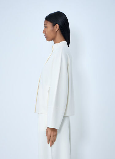 Max Mara Structured Wool-Blend Jacket White max0263030