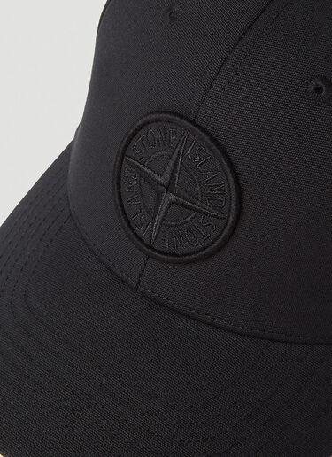 Stone Island ロゴパッチ ベースボールキャップ ブラック sto0152094