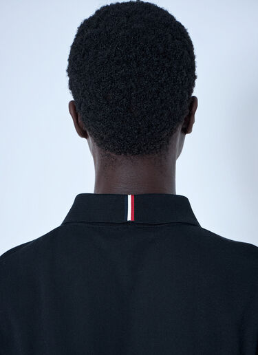 LN-CC® - Moncler: ピケポロシャツ - ブラック Moncler ピケポロシャツ ブラック mon0165027