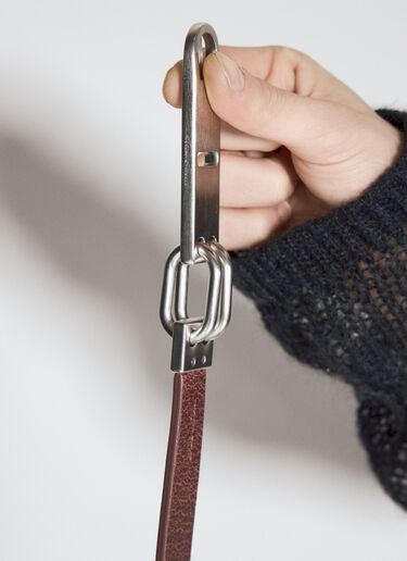 Rick Owens Tongue Belt Burgundy ric0155037