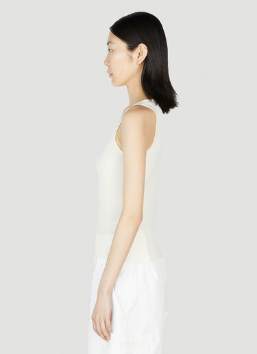 Max Mara Sleeveless Knitted Top White max0252023