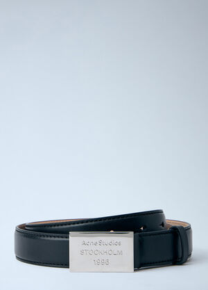 Acne Studios Engraved Logo Leather Belt Black acn0164022