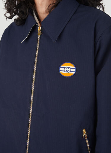 Gucci Zip-Through Vintage Logo Jacket Blue guc0145006