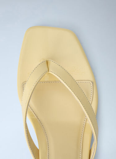 Toteme Naplack Heeled Flip Flops Yellow tot0265053
