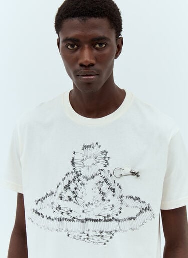 Vivienne Westwood 세이프티 핀 오브 클래식 티셔츠 화이트 vvw0157002