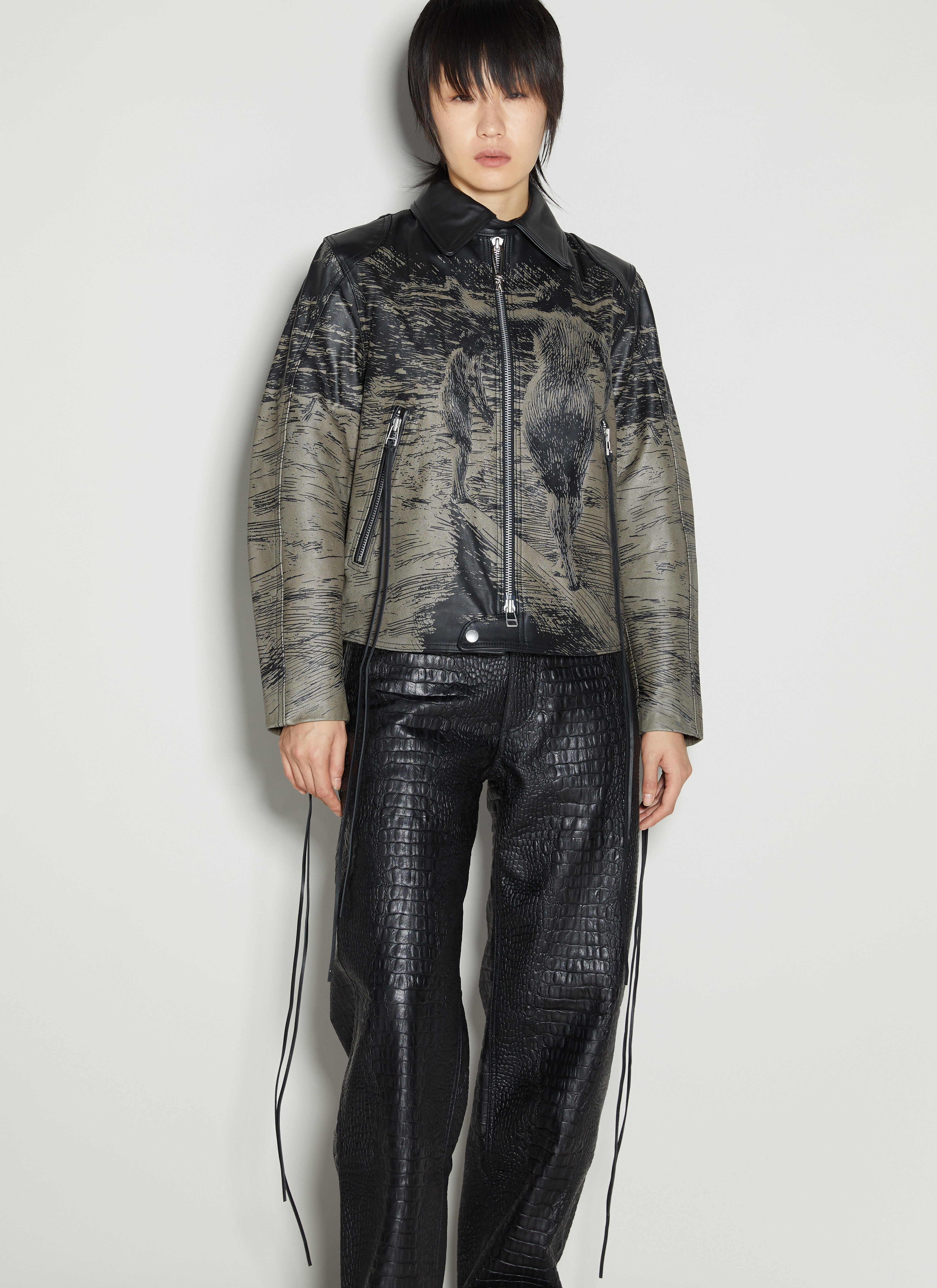 Versace Dixon Zorn 皮革夹克  黑色 vrs0253009