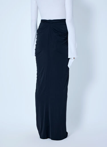 LN-CC® - Entire Studios: Interlock Ruched Draped Maxi Skirt - Black Entire Studios Interlock Ruched Draped Maxi Skirt Black ent0266029