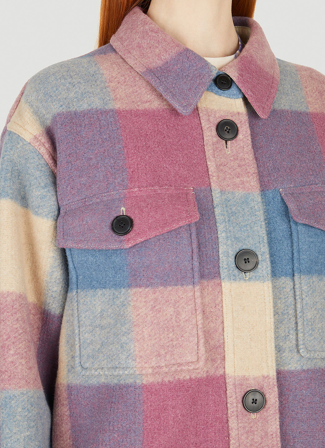 Isabel Marant Harveli Checked Jacket in Pink LN CC