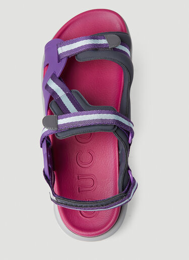 Colour Block Flatform Sandals Gucci Colour Block Flatform Sandals Purple guc0251276