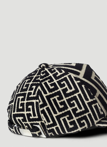 Balmain Mix Monogram Baseball Cap Black bln0153022
