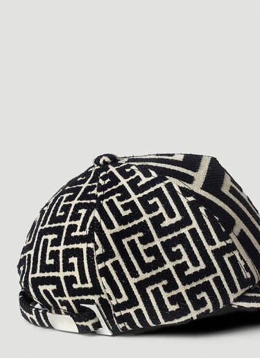 Mix Monogram Baseball Cap Balmain Mix Monogram Baseball Cap Black bln0153022