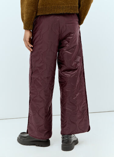 Dries Van Noten Quilted Track Pants Burgundy dvn0156015