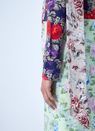 Acne Studios Floral Printed Midi Dress Purple acn0264024