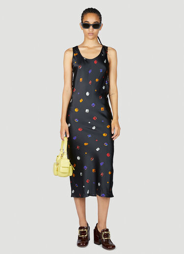 ジェムストーンプリント シルクワンピース Sportmax ジェムストーンプリント シルクワンピース ブラック spx0253014
