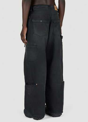 Balenciaga Denim Cargo Pants Black bal0154011