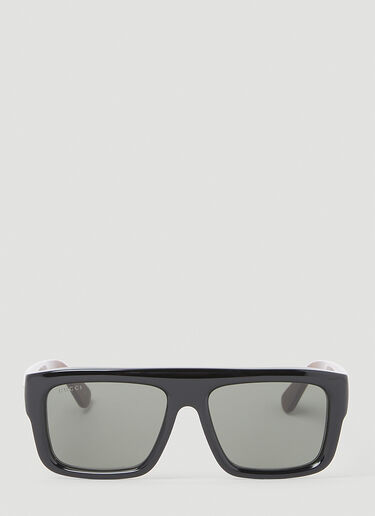 Gucci Men's Rectangular Frame Sunglasses in Black | LN-CC®