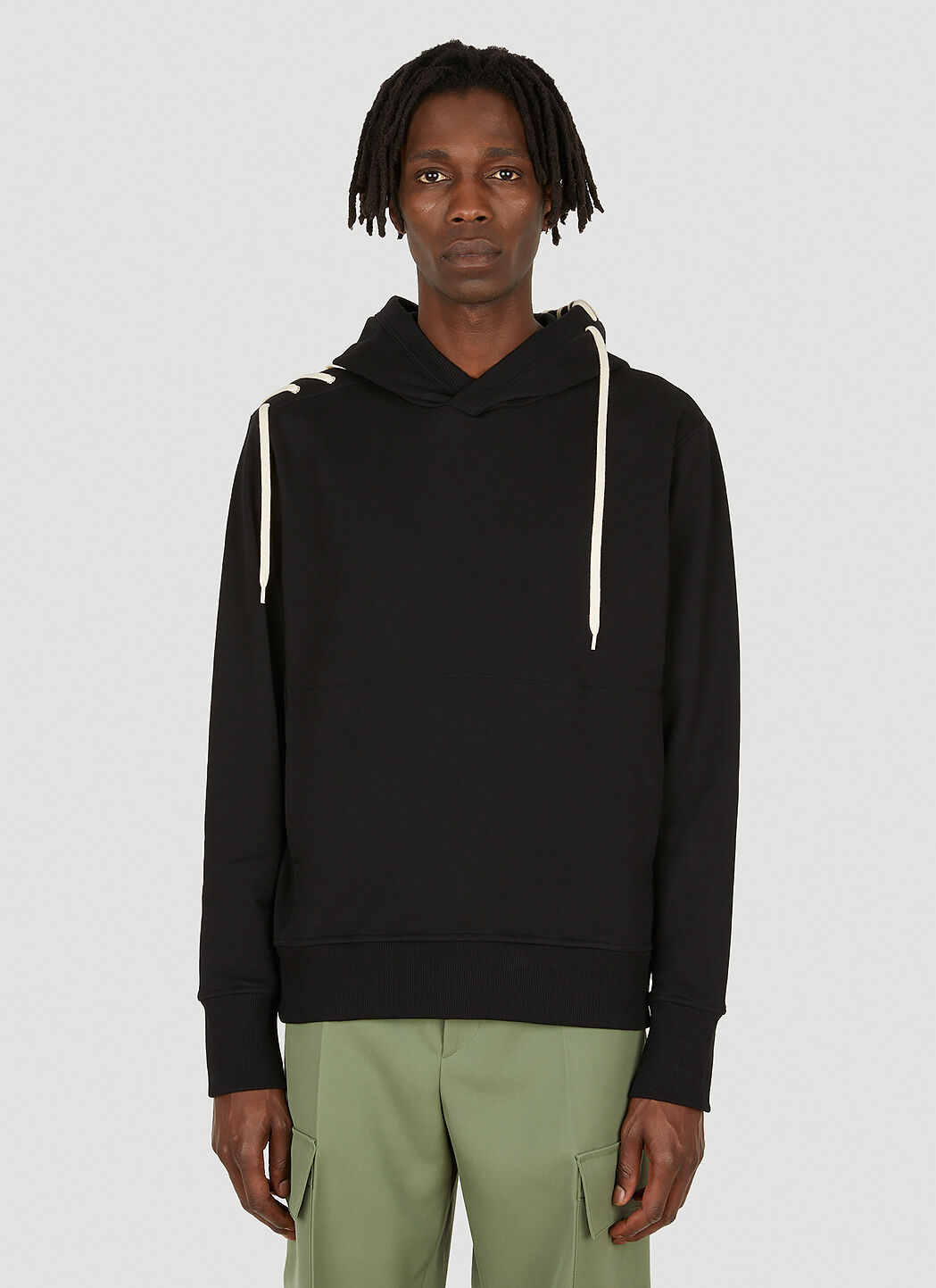 Laced Hooded Sweatshirt