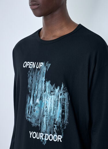 Yohji Yamamoto Gusset Long Sleeve T-Shirt Black yoy0164005