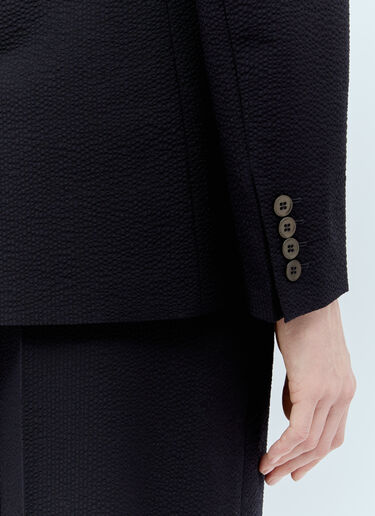 Max Mara 羊毛混纺双排扣西装外套 藏蓝色 max0255021