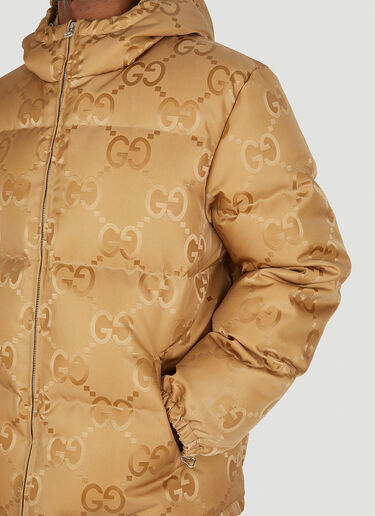 Gucci GG Hooded Puffer Jacket Beige guc0151012