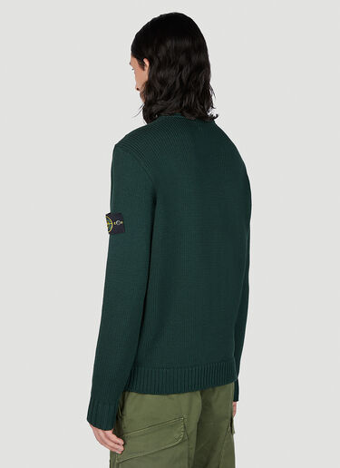 Stone Island Compass Patch Sweater Green sto0152049