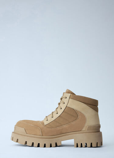 Balenciaga Low Strike Combat Boots Beige bal0164014