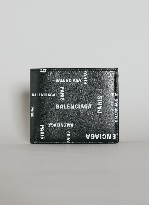 Maison Margiela Logo Motif Bi-Fold Wallet Black mla0151043