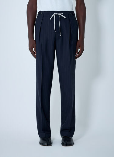 Maison Margiela Drawstring Wool Pants Blue mla0162003