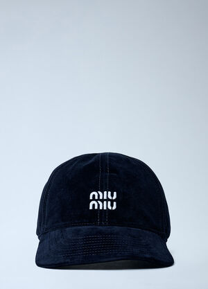 Miu Miu Logo Motif Baseball Cap Navy miu0162018