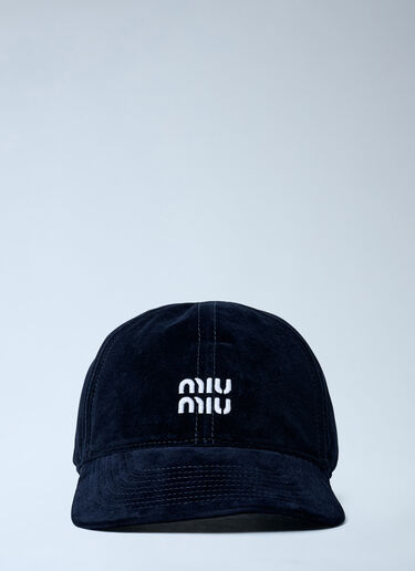 Miu Miu Logo Motif Baseball Cap Navy miu0162018