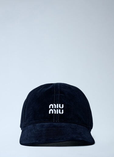 Logo Motif Baseball Cap Miu Miu Logo Motif Baseball Cap Navy miu0162018