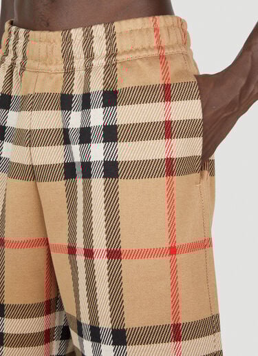 Burberry Check Jacquard Bermuda Shorts Beige bur0153025