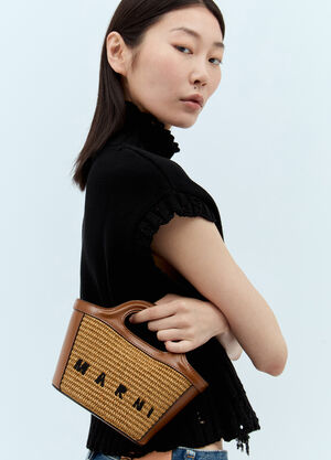 Marni Tropicalia Micro Tote Bag Brown mni0244013