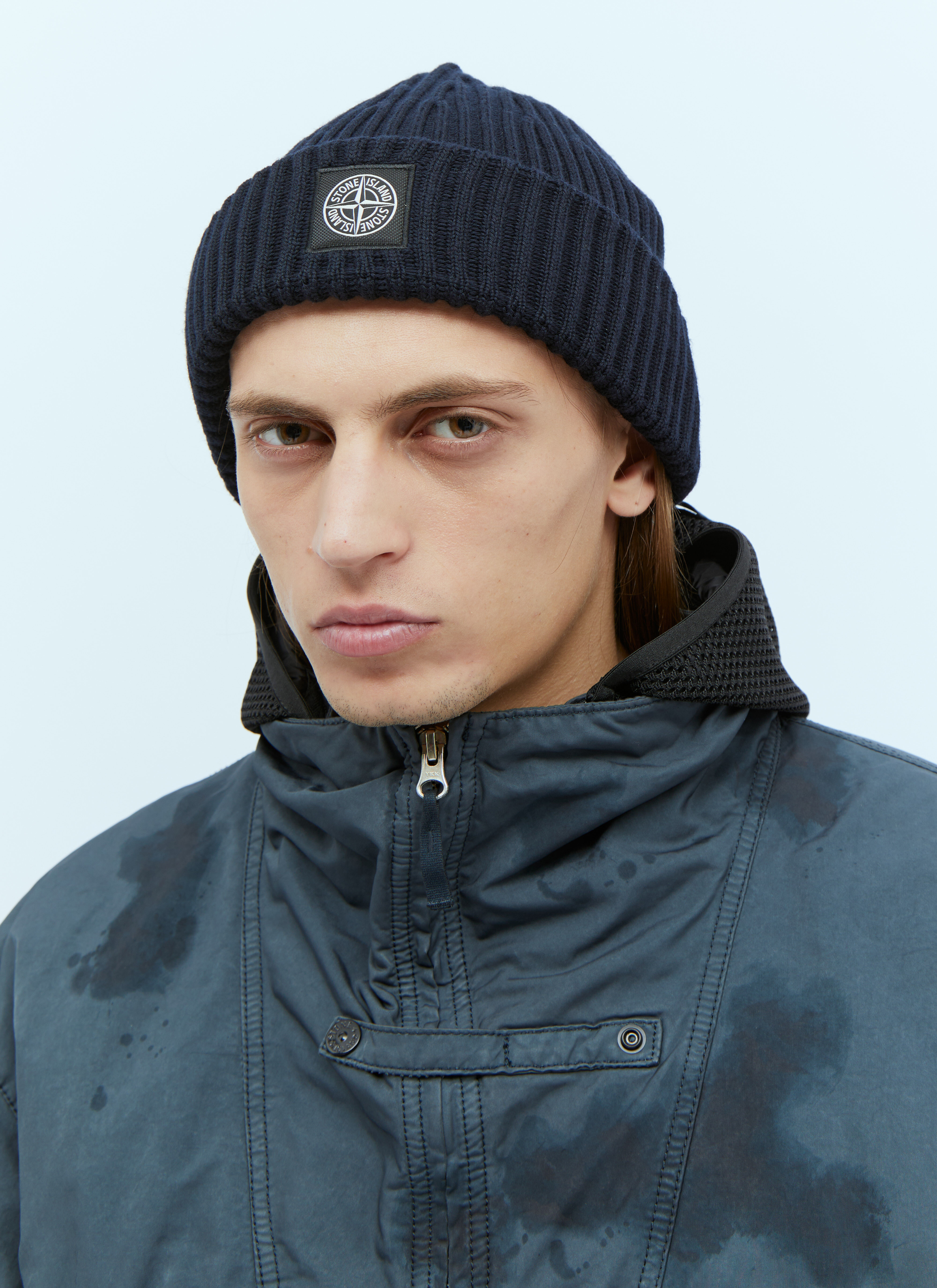 Stone island beanie with patch 2025