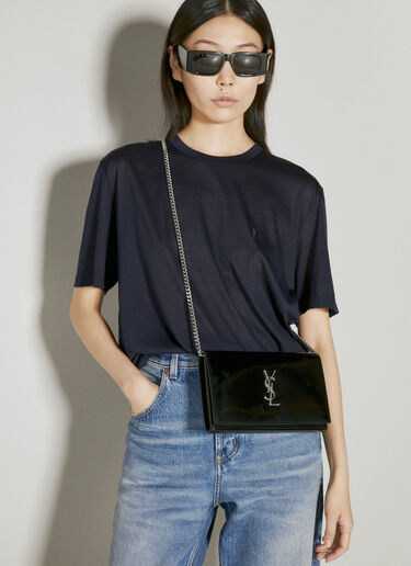 Saint Laurent Cassandre Chain Wallet Black sla0254099