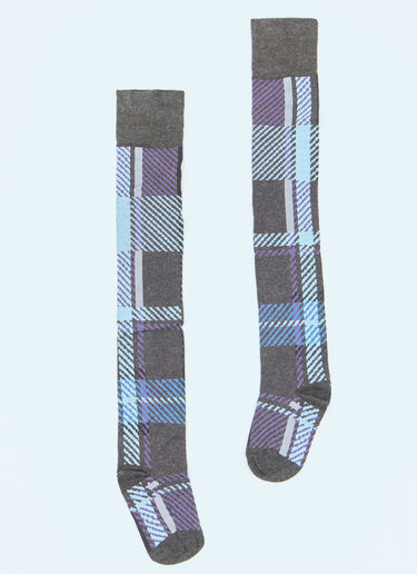 Vivienne Westwood Multi Tartan Knee-High Socks Blue vvw0258003