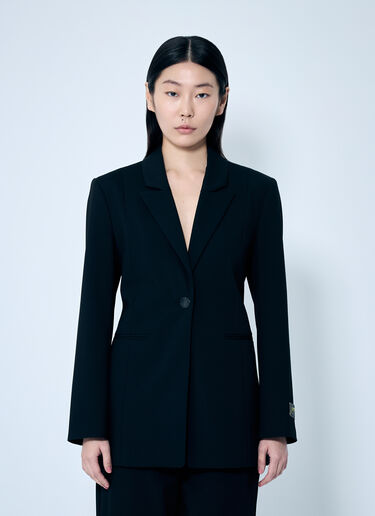 GANNI Solid Twill Suiting Blazer Black gan0259020