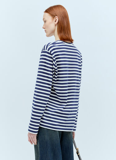 Comme Des Garçons PLAY Striped T-Shirt Blue cpl0355006