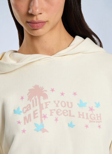 Palm Angels Feel High Regular Hoodie White pma0266204
