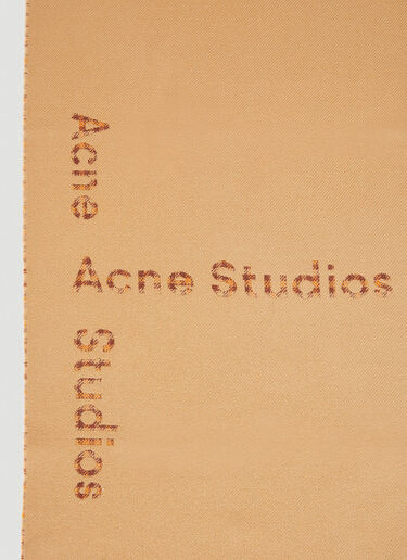 Acne Studios Logo Jacquard Reversible Scarf Orange acn0250098