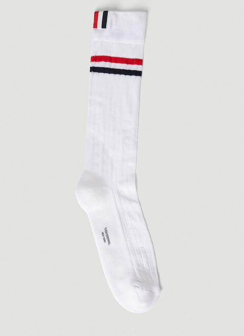 Balenciaga Striped Socks Beige bal0151051