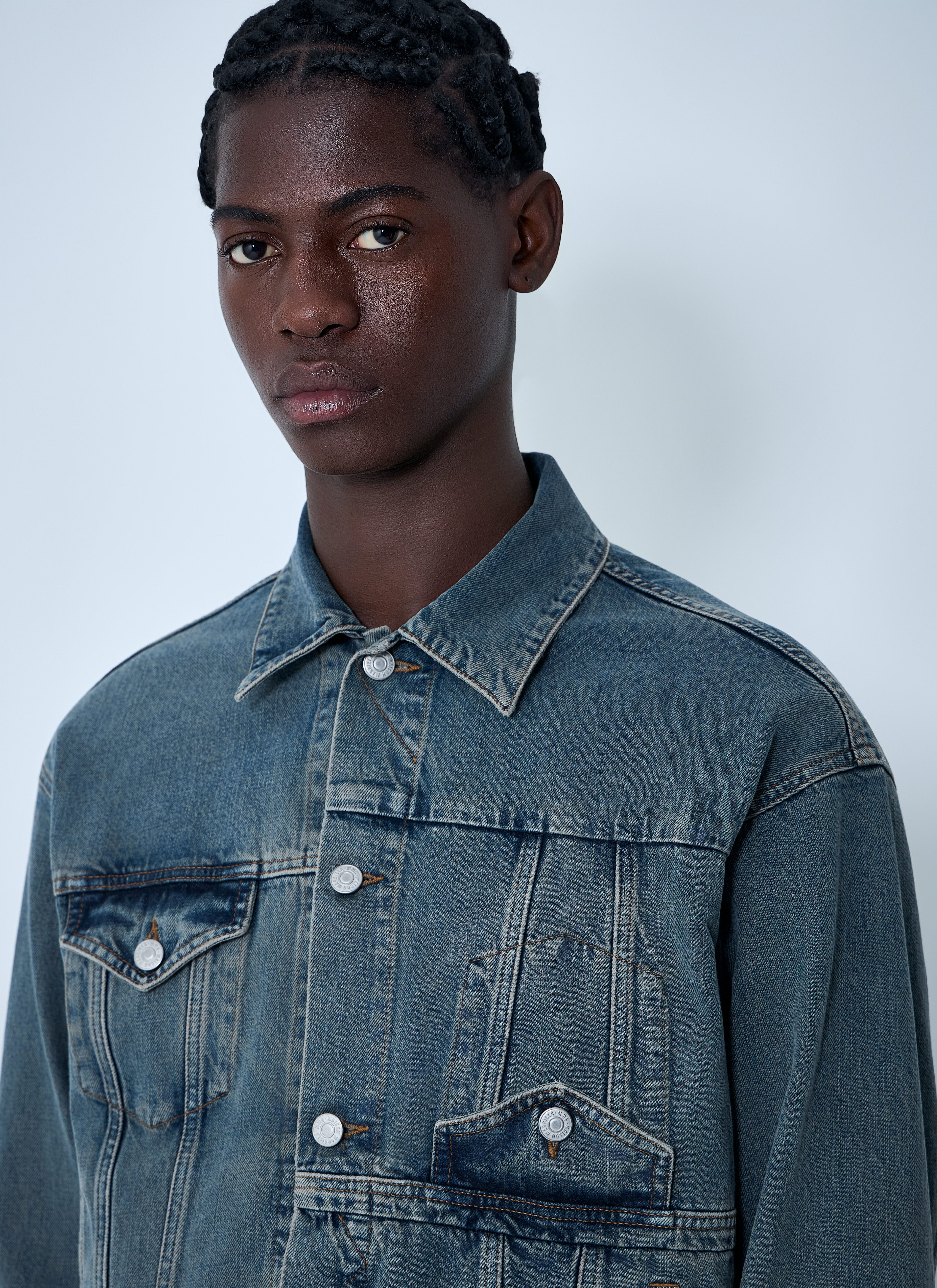 MM6 Maison Margiela Men's' Denim Jacket in Light Grey | LN-CC®