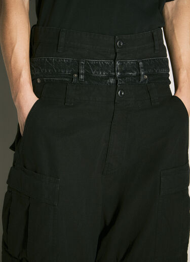 Balenciaga レイヤードカーゴパンツ ブラック bal0158008