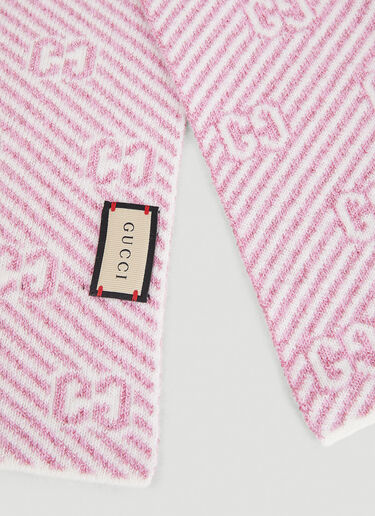 Gucci GG 斜条纹围巾 粉色 guc0247274
